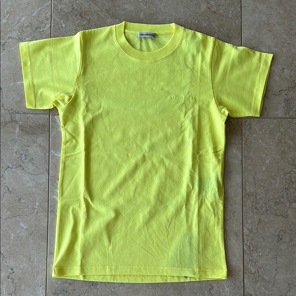 Balenciaga Yellow Short Sleeve Tee - Picture 2 of 5